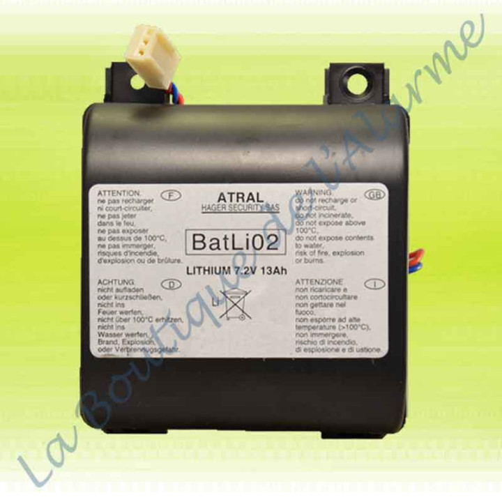 Batterie Lithium Batli02 7,2 volts 13Ah