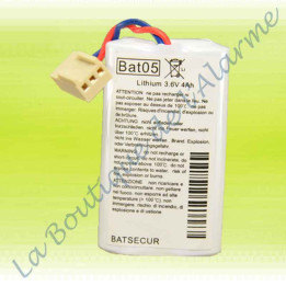 Batterie Lithium Bat05 3,6v 4Ah compatible Batsecur