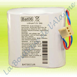 Batterie Lithium Bat06 7,2v 5Ah compatible Batsecur